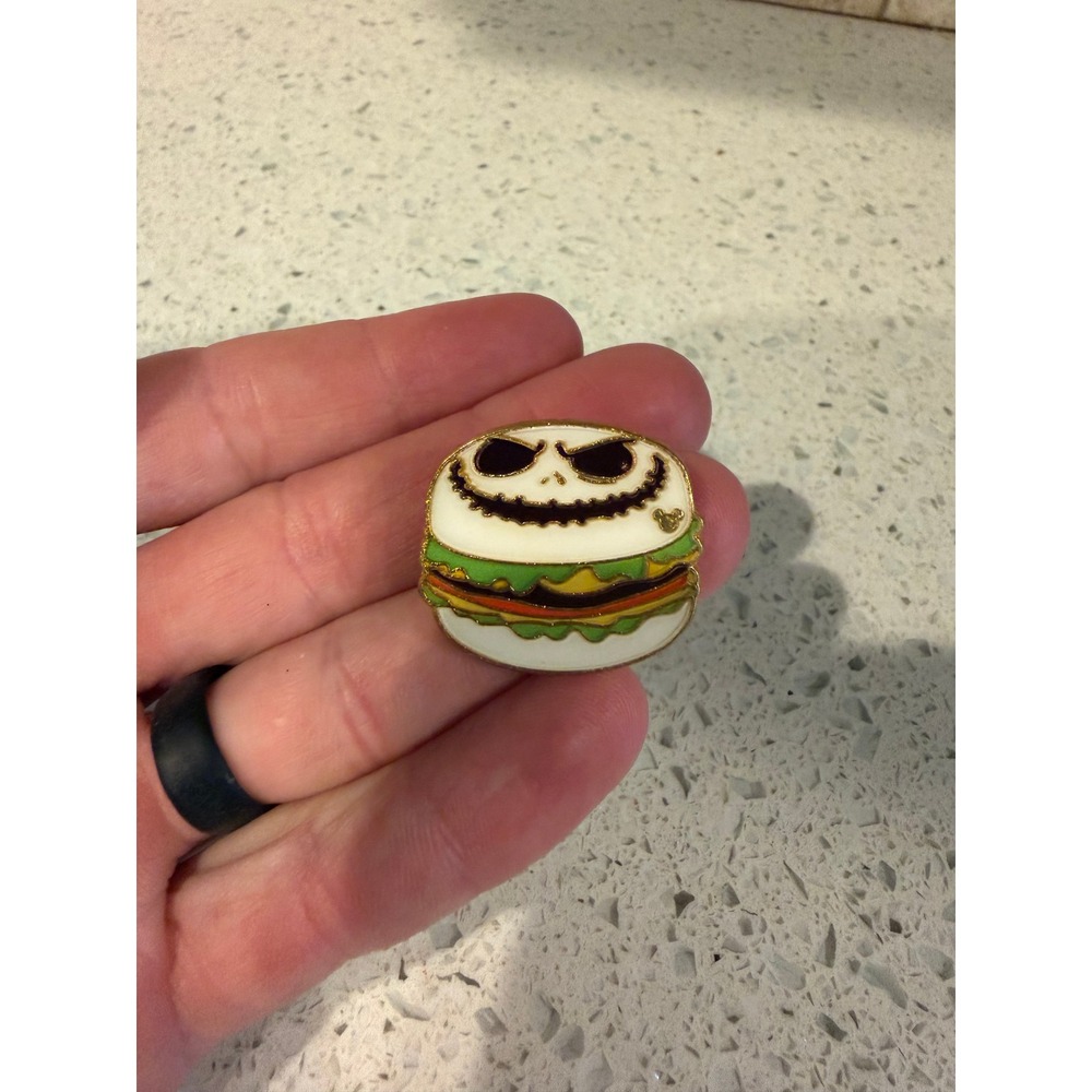 Disney Nightmare Before Christmas Jack Skellington Hamburger Pin